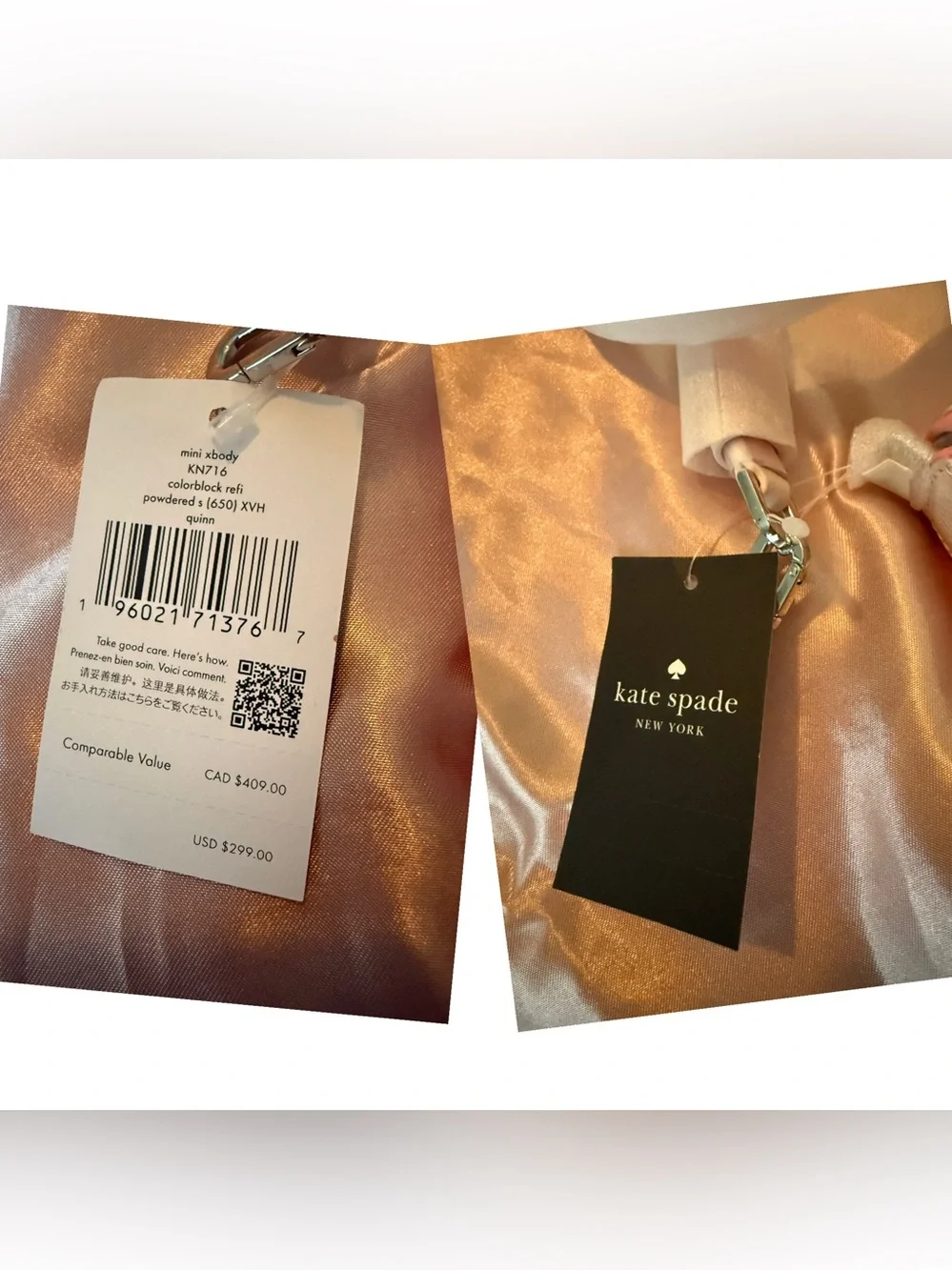 Kate Spade Quinn Mini Light Pink Crossbody Bag